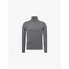 Tom Ford Mens Light Charcoal Turtleneck Regular-fit Wool Jumper In Gray