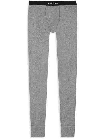 Tom Ford Mens Long Johns Logo Skinny Pants In Gray