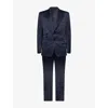 Tom Ford Mens Navy. Shelton Peak-lapels Cotton Suit In Blue