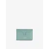 Tom Ford Mens Classic Grained Leather Card Holder Nile Blue In Nile Blue