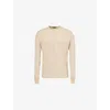 Tom Ford Mens Beige Ribbed Long-sleeve Cotton And Modal Henley Top In Beige