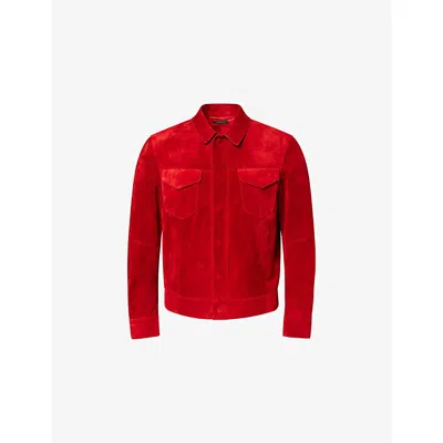 Tom Ford Mens Rubino Wear Utility Leather Jacket In Red