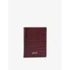 Tom Ford Mens Classic Leather Bifold Wallet Ruby Red In Red