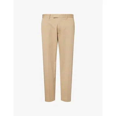 Tom Ford Mens Sand Straight-leg Twill Stretch-cotton Chino In Neutral