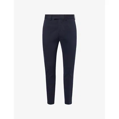 Tom Ford Mens Slim-leg Mid-rise Stretch-cotton Chino Trousers Navy