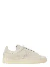 Tom Ford 'waiwick' White Low Top Sneakers With Perforated Logo On The Side And Logo Patch On The Tongue