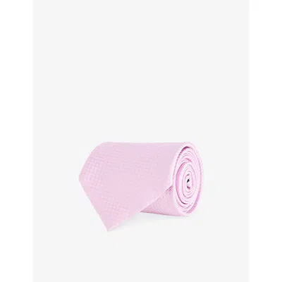 Tom Ford Mens Sugar Pink Diamond Woven Silk Tie