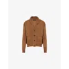Tom Ford Mens Toffee Shawl-collar Regular-fit Cashmere Cardigan In Brown