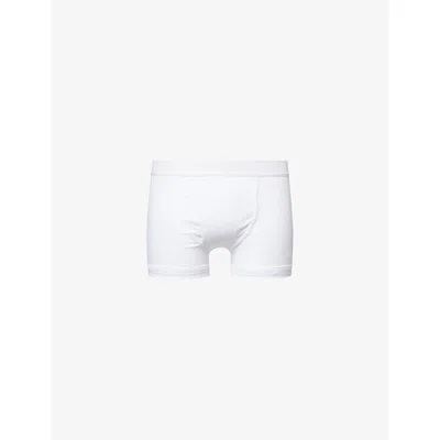 Tom Ford Mens White Branded-waistband Cotton-stretch Boxer Briefs