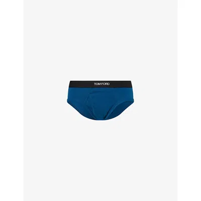 Tom Ford Mens Navy/blue Classic Cotton-jersey Boxer Briefs