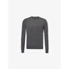 Tom Ford Grey Fine Knit Jumper In Dark Grey Melange