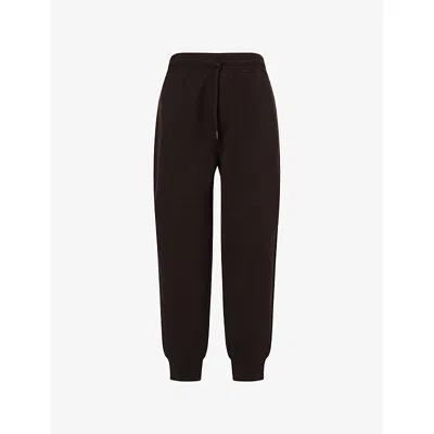 Tom Ford Mens Deep Chocolate Drawstring Relaxed-fit Cashmere-blend Jogging Bottoms In Blue