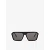 Tom Ford Vincent 56mm Pilot Sunglasses In Shiny Black