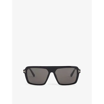 Tom Ford Eyewear Vincent Pilot-frame Sunglasses In Black