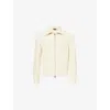 Tom Ford Mens White Roll-neck Zip-through Wool Cardigan In Neutral