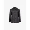 Tom Ford Long Sleeves Striped Silk Shirt In Black Silver