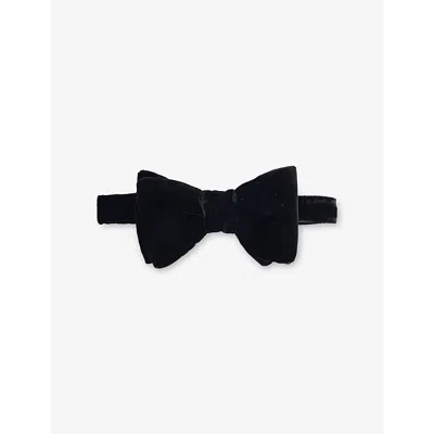 Tom Ford Mens Black Tied Velvet Bow Tie