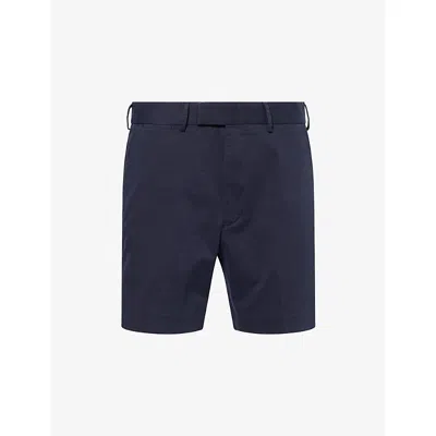 Tom Ford Mens Navy Twill Regular-fit Stretch-cotton Shorts In Blue