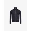 Tom Ford Mens Deep Ink Zip-through Hybrid Suede And Wool Knit Cardigan In Blue