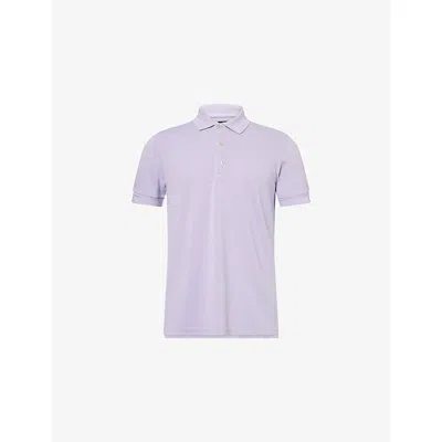 TOM FORD MENS TOM FORD SHORT-SLEEVE PIQUET  COTTON-BLEND POLO SHIRT