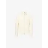 Tom Ford Mens White Roll-neck Zip-through Wool Cardigan In Brown