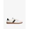 Tom Ford Low-top Calf Leather Sneakers With Contrasting Black Details In Multi