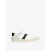 Tom Ford Panelled Suede And Grained Leather Sneakers In Neutral