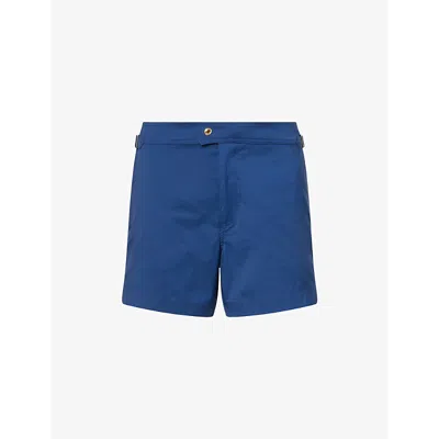Tom Ford Mens Compact Regular-fit Swim Shorts Yves Blue