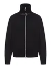 Tom Ford Wool Sweater With Front Pockets And High Collar In Black