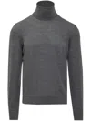 Tom Ford Mens Light Charcoal Turtleneck Regular-fit Wool Jumper In Grey