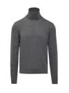 Tom Ford Mens Light Charcoal Turtleneck Regular-fit Wool Jumper In Light Charcoal