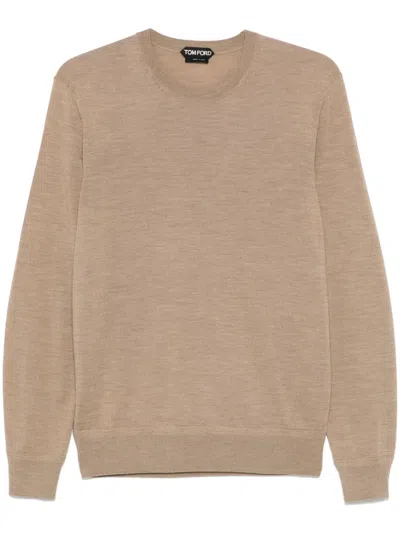 Tom Ford Merino Wool Sweater In Nude
