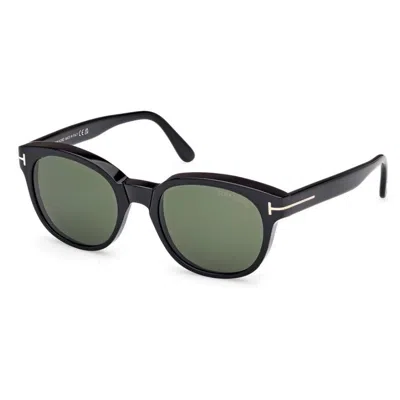 Tom Ford Mert Green Round Men's Sunglasses Ft1180 01n 53 In Blue