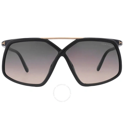 Tom Ford Meryl Smoke Gradient Butterfly Men's Sunglasses Ft1038 01b 64 In N/a