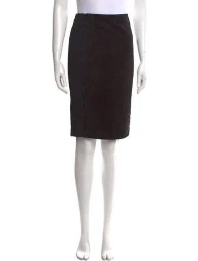 Pre-owned Tom Ford Mesh Accents Knee-length Skirt In Black