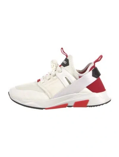 Pre-owned Tom Ford Mesh Accents Sneakers In White