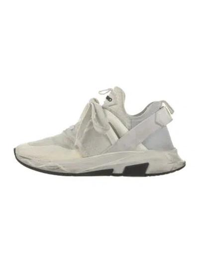 Pre-owned Tom Ford Mesh Athletic Sneakers In Neutrals/white