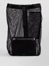Tom Ford Mesh Backpack Featuring Practical Front Zip Pocket In Black