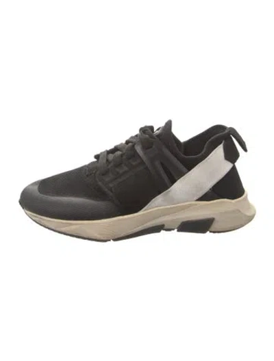 Pre-owned Tom Ford Mesh Colorblock Pattern Athletic Sneakers In Black