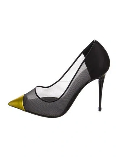 Pre-owned Tom Ford Mesh Colorblock Pattern Pumps In Black
