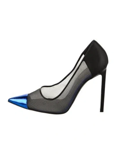 Pre-owned Tom Ford Mesh Colorblock Pattern Pumps In Black