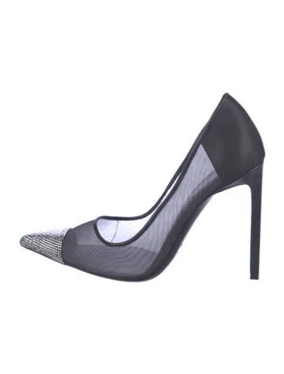 Pre-owned Tom Ford Mesh Crystal Embellishments Pumps In Blue