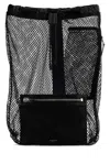 Tom Ford Mesh Backpack Featuring Practical Front Zip Pocket In Gray