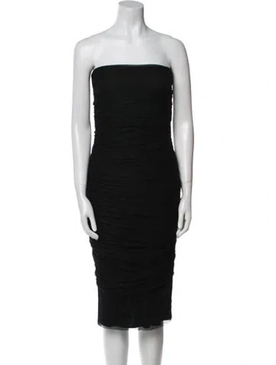 Pre-owned Tom Ford Mesh Mini Dress In Black