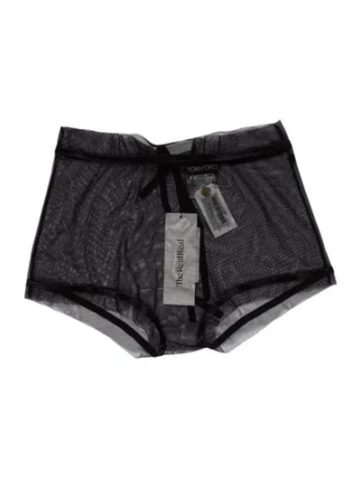 Pre-owned Tom Ford Mesh Mini Shorts In Black