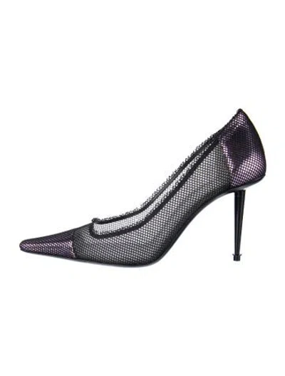 Pre-owned Tom Ford Mesh Patterned Pumps In Black