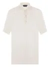 Tom Ford White Polo Shirt With Classic Collar In Cotton Blend Man