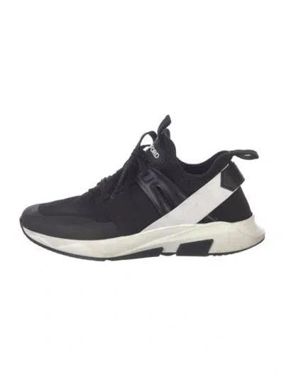Pre-owned Tom Ford Mesh Printed Athletic Sneakers In Black