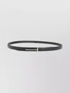 Tom Ford Supple Grain Leather Slim T Belt In Black