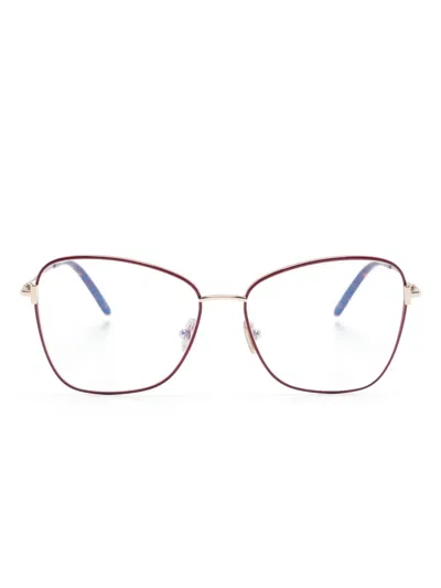 Tom Ford Metal Oversize-frame Glasses In Gold